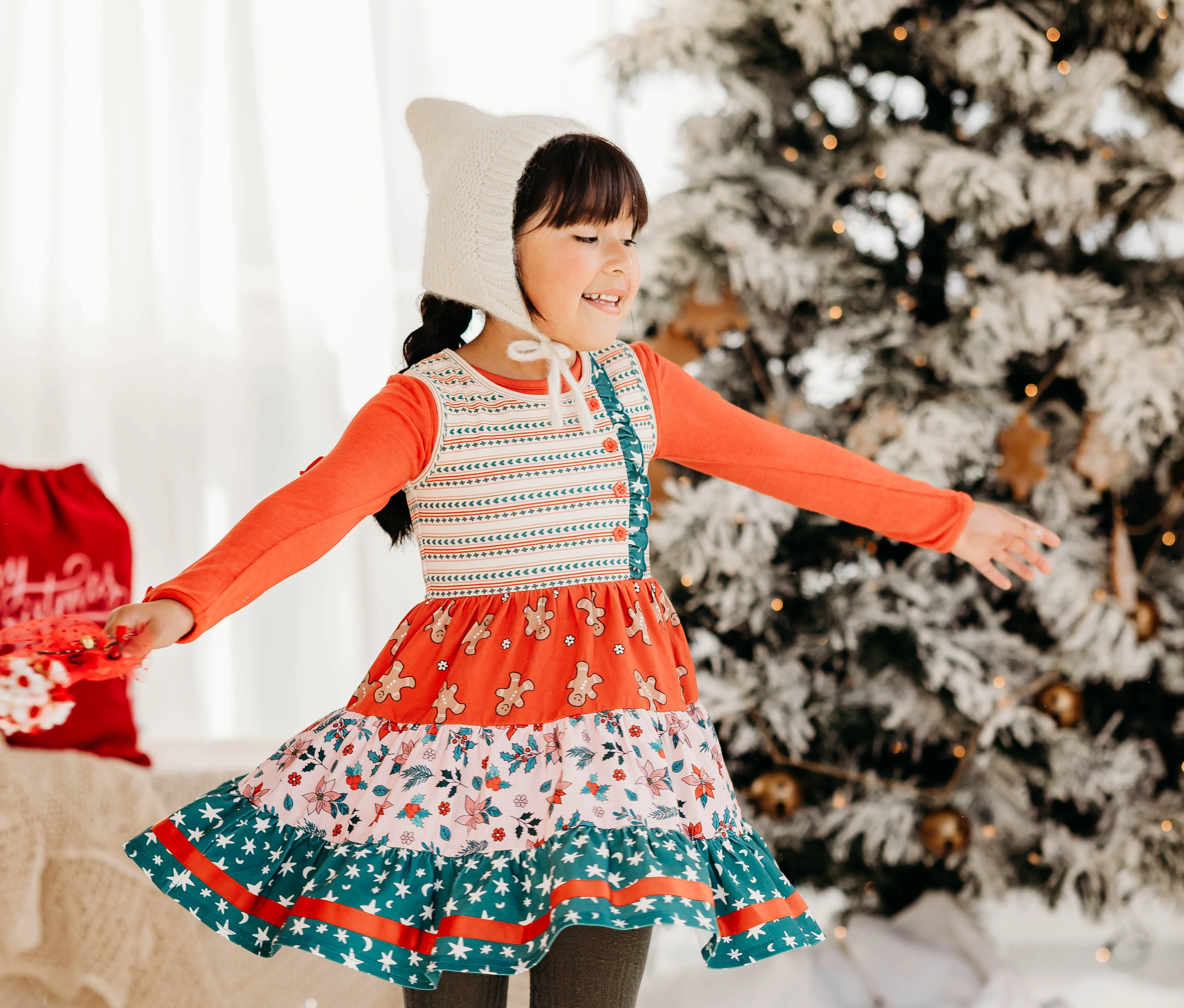 Scarlet Noel Ribbed Ruffle Top - Image 5