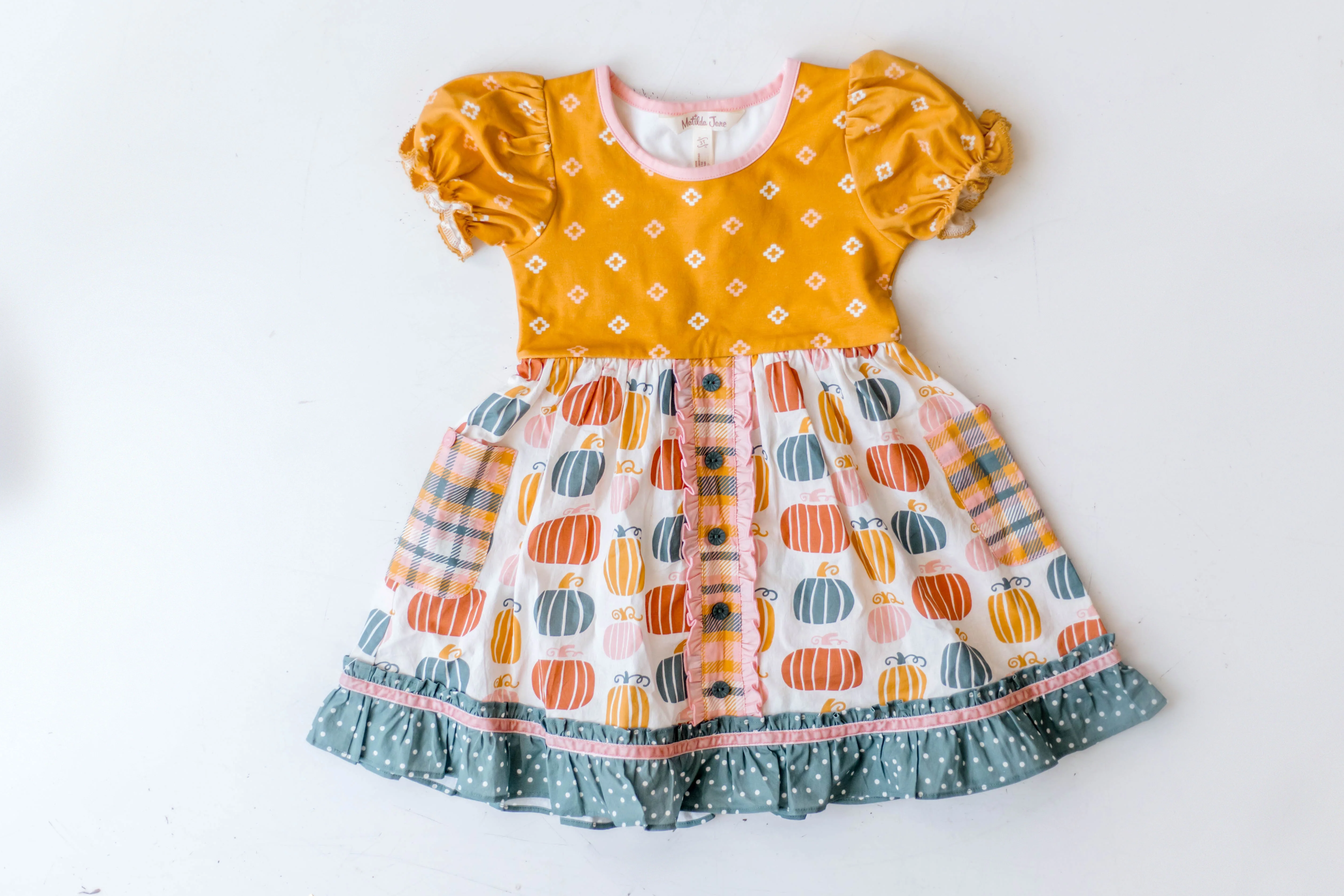 Little Pumpkin Jubilee Button Dress - Image 7