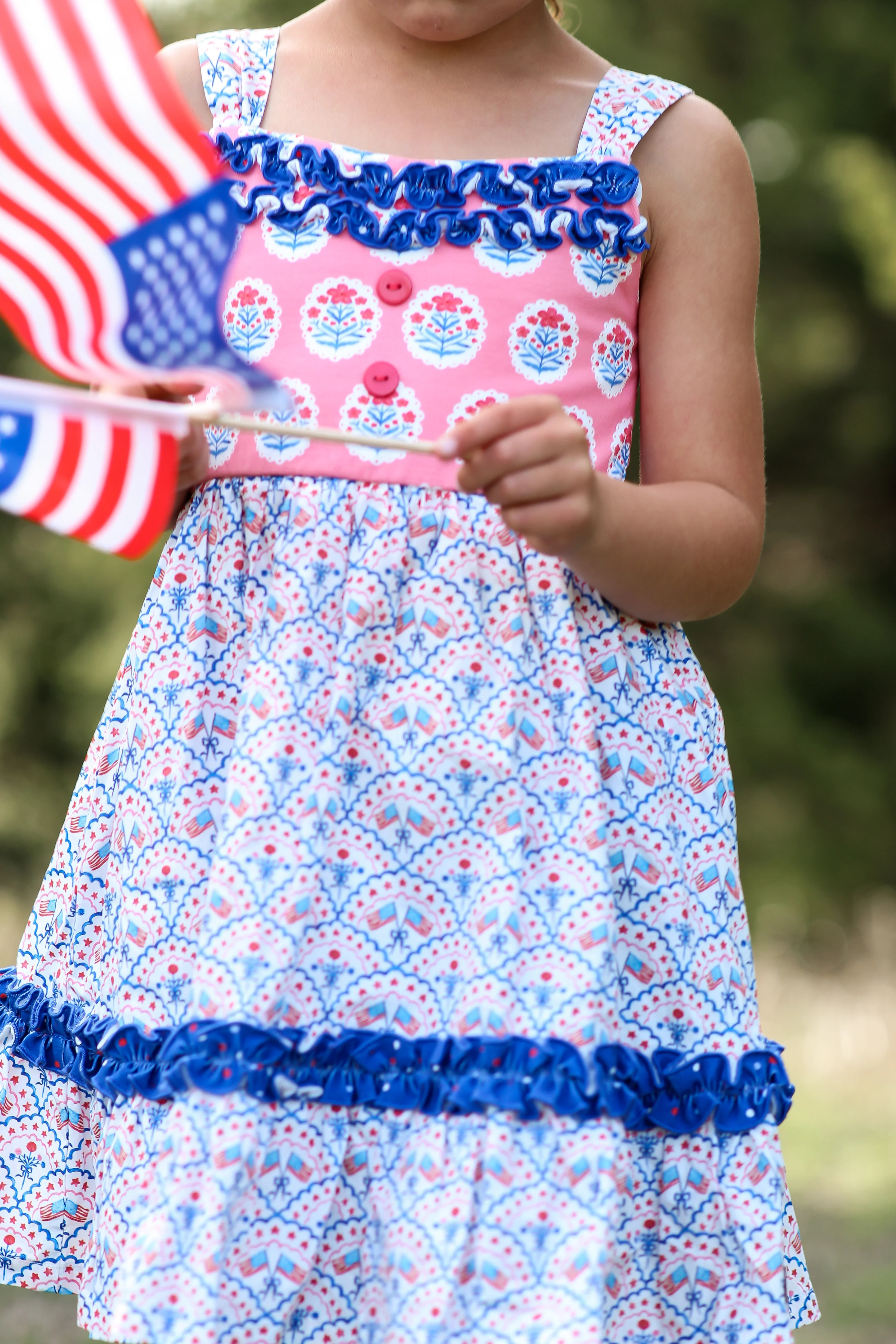 Once Upon A Flag Ruffle Dress - Image 3