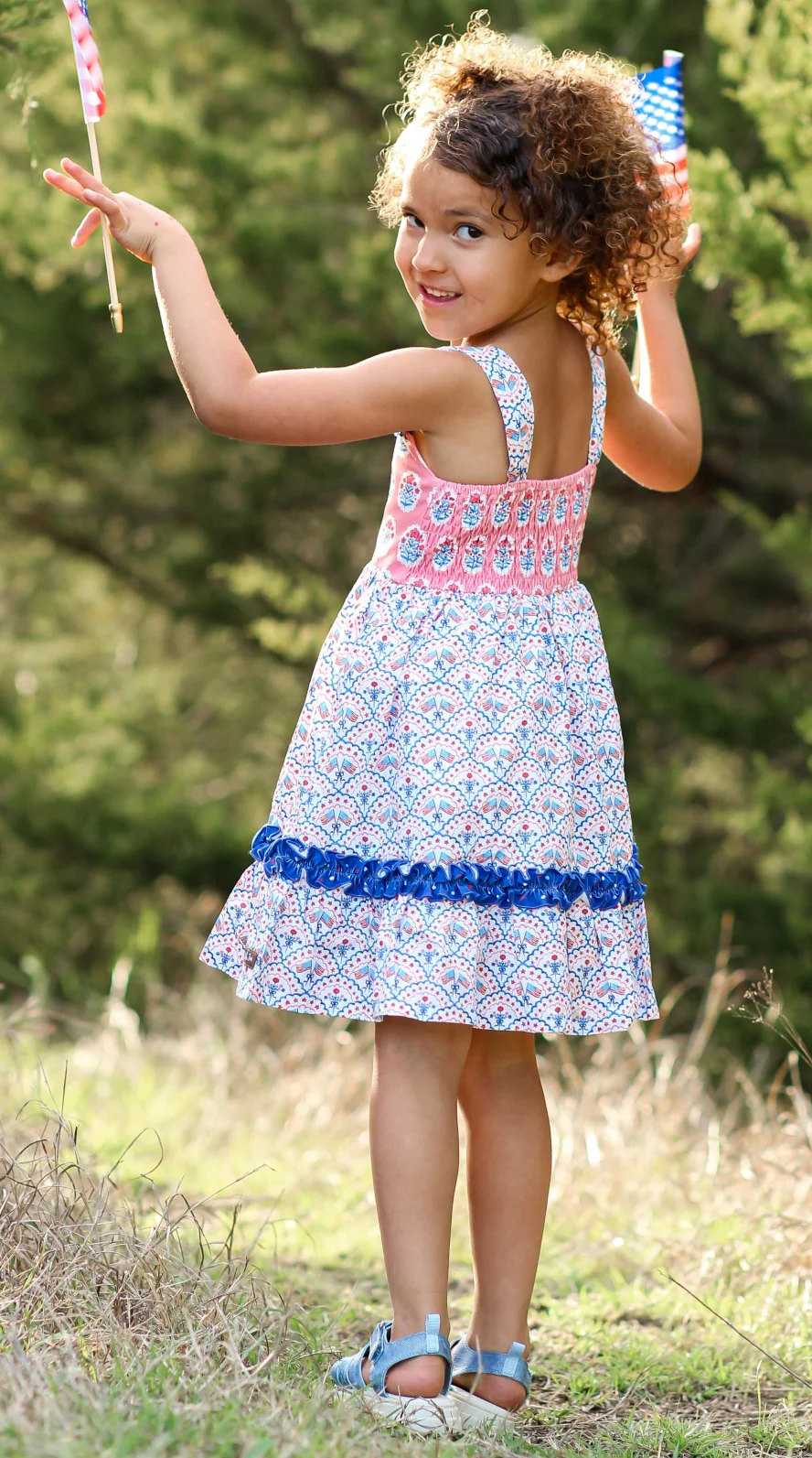 Once Upon A Flag Ruffle Dress - Image 5