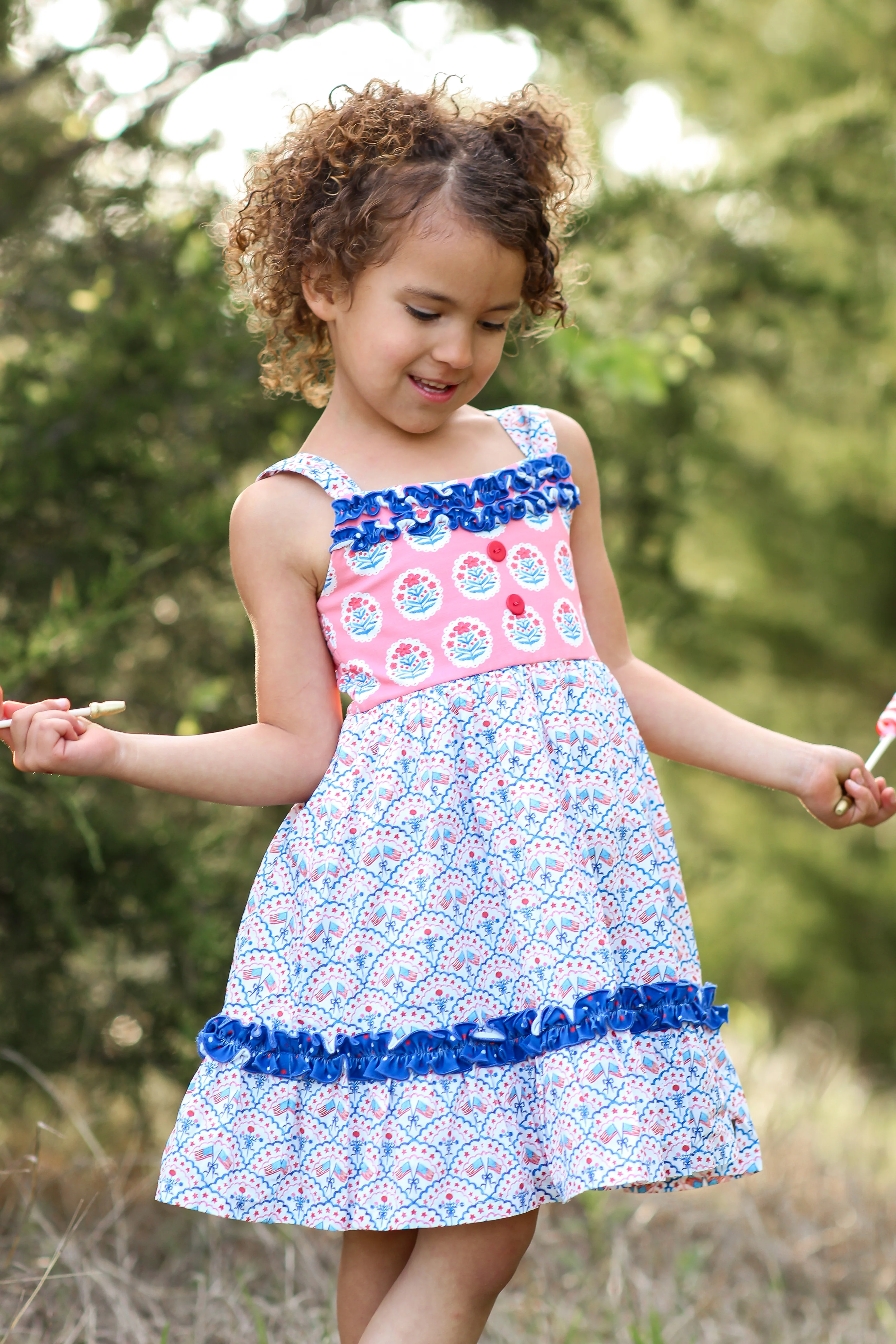 Once Upon A Flag Ruffle Dress - Image 7