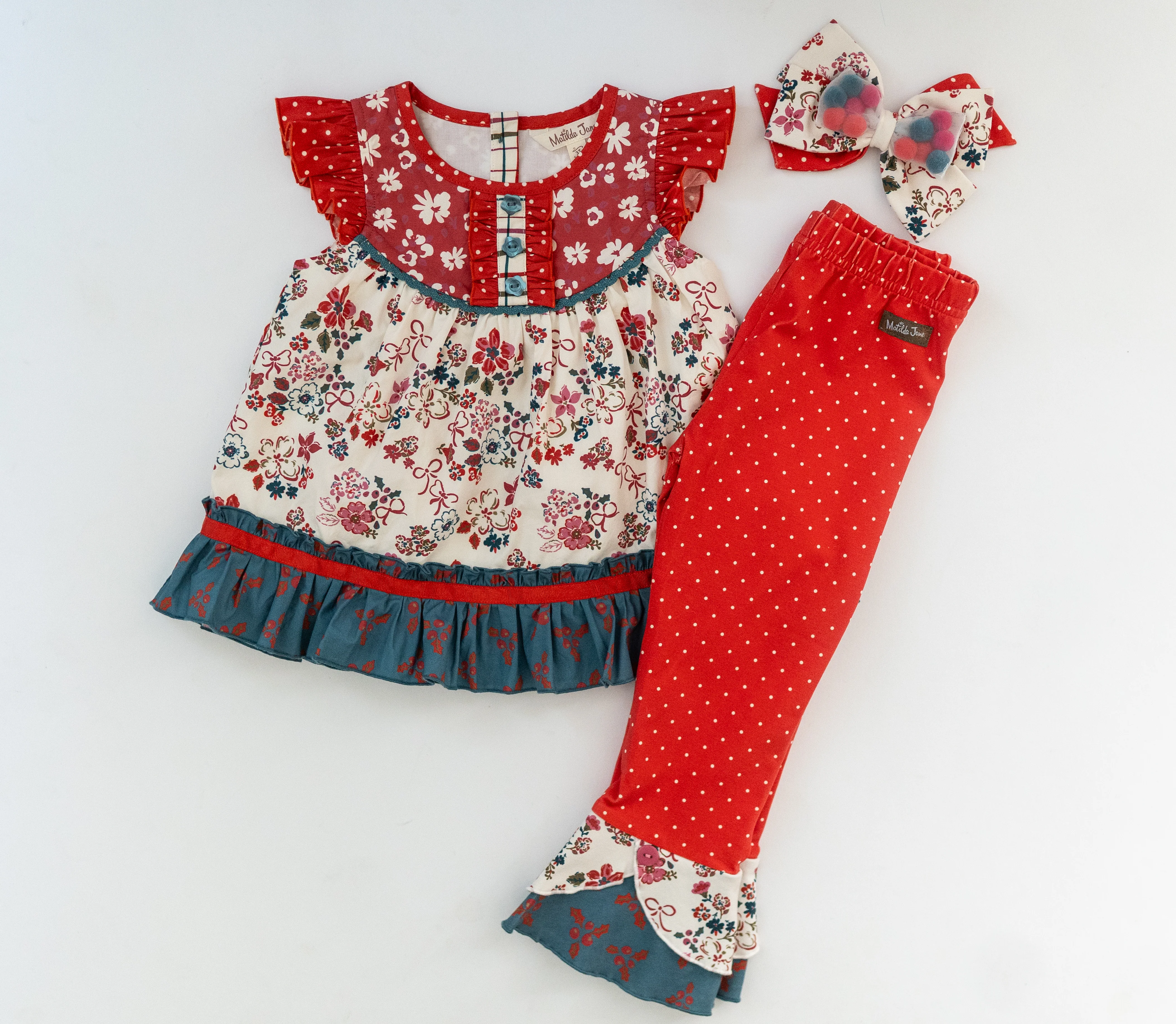 Poinsettia Parade Leggings - Image 6