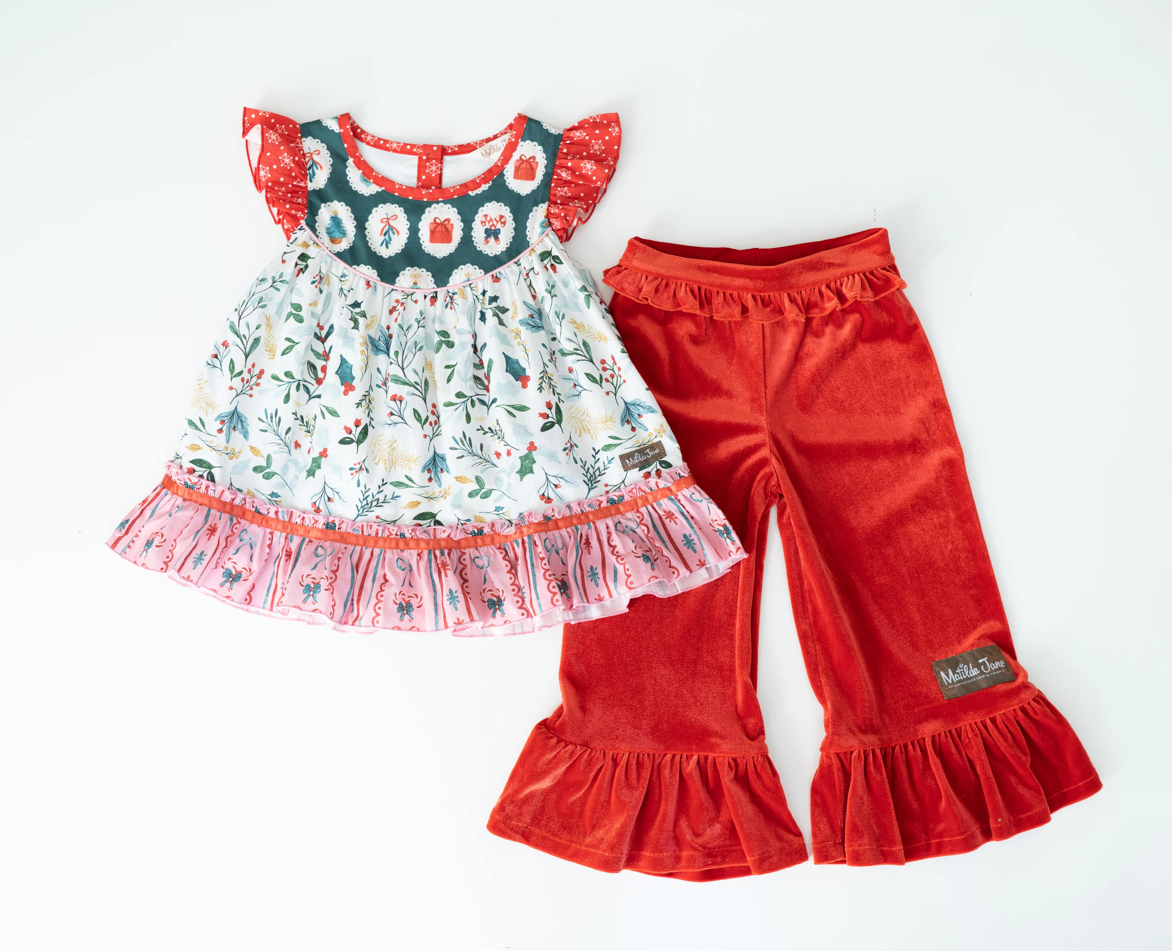 Ruby Reindeer Velvet Big Ruffles - Image 16