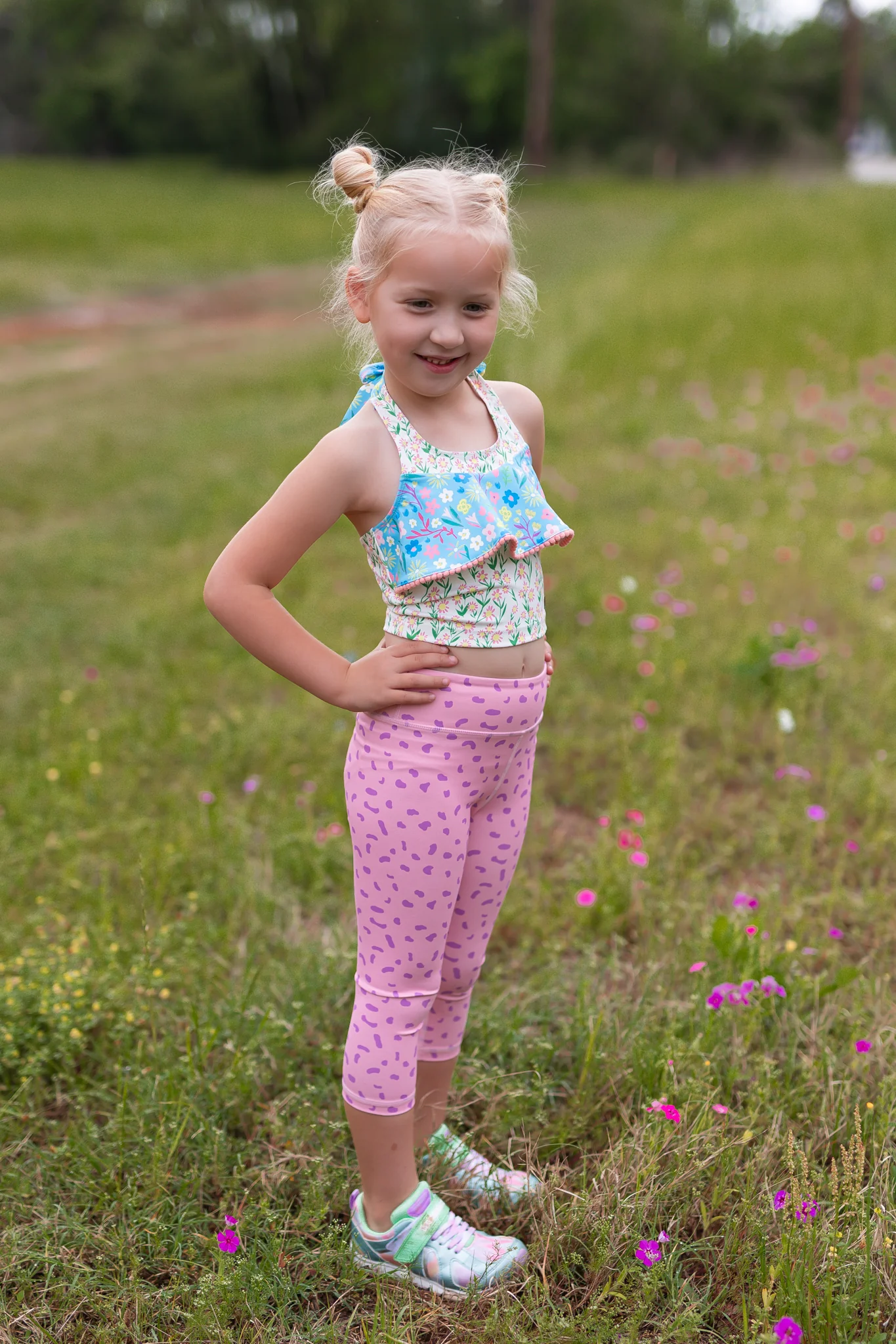 Speckled Pink Active Capris (Runs Small) - Image 11